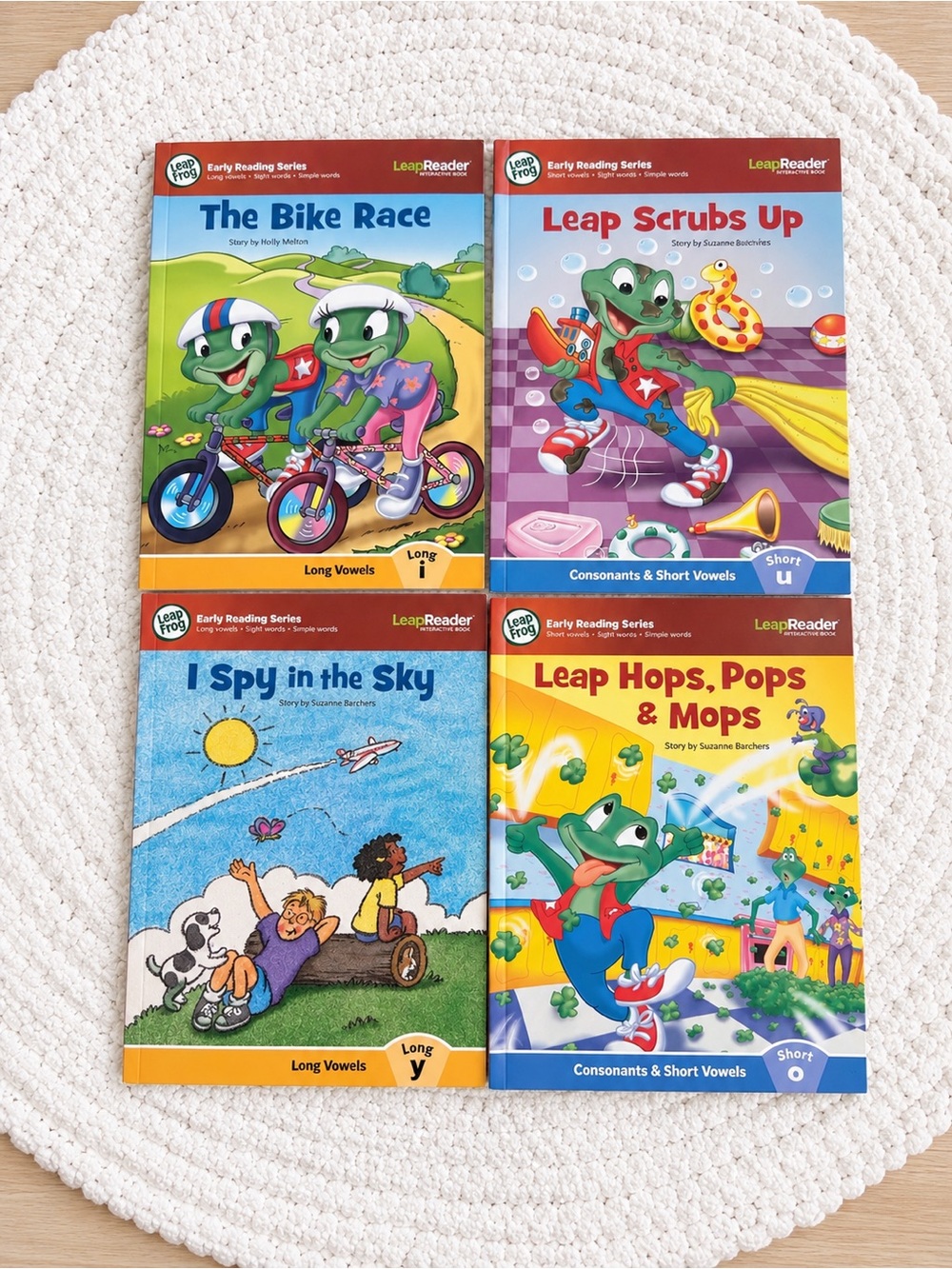 LeapFrog LeapReader Early Reading Book Lot of 4 Phonics Short & Long Vowels